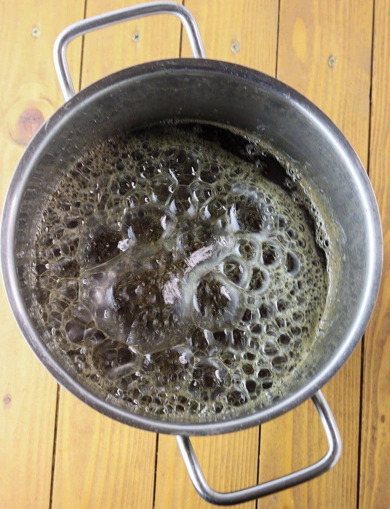 image of thickened sugar syrup